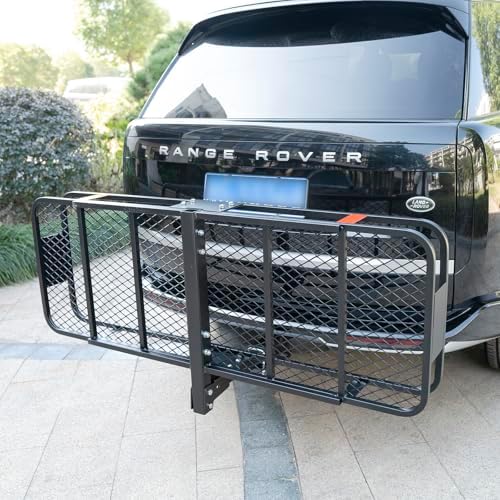 Fouwick 60"x 20"x 6" Folding Trailer Hitch Mount Cargo Carrier, 500LBS Capacity - Image 7