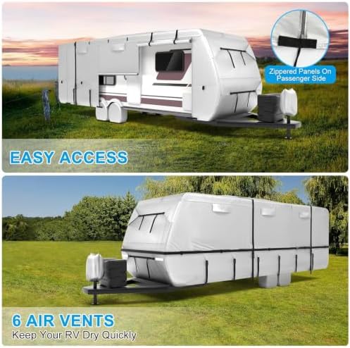 Mofeez Travel Trailer RV Cover 420D Oxford 27'-30' Camper Cover RV Covers - Image 5
