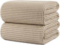 POLYTE 430 GSM Poly Blend Microfiber Waffle Bath Sheet XL Set, 35x70 in by Polyte