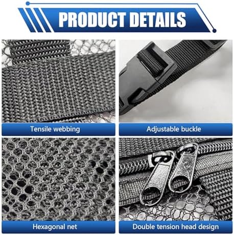 Car Ceiling Cargo Net Pocket, Universal Heavy Duty Automotive Roof Storage - Image 3