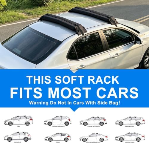 Roof Rack Pad for Kayak Surfboard SUP Canoe, 2 Pack Soft Pads - Image 6