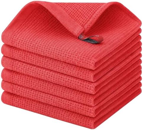 Homaxy 100% Cotton Waffle Weave Dish Cloths, 6 Pack by Homaxy