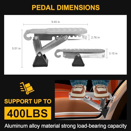 Universal Fit Car Door Step, Foldable Door Latch Step - Image 6