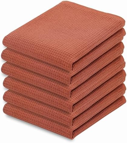 PurpleEssences Solid Kitchen Cloths, Dish Towel 15x25 Set of 6 by PurpleEssences