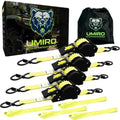 Retractable Ratchet Straps, 1 Inch x 12 Feet Heavy Duty Tie Downs, 1760lb Break by Umiro