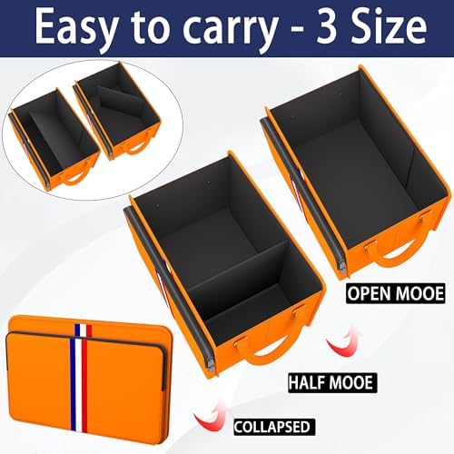 Homeve Trunk Organizer for Car, Waterproof Collapsible 3 Compartments Car - Image 3