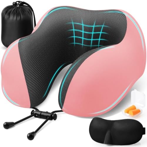 ExploreBliss Travel Pillow, Memory Foam Neck Pillow Airplane by ExploreBliss