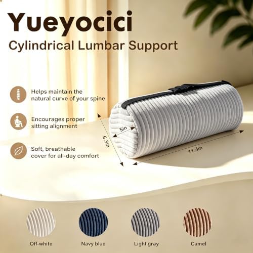 Corduroy Lumbar Roll Support Pillow - Image 2