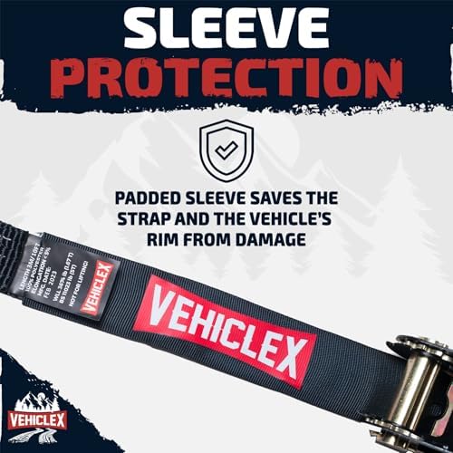 Vehiclex 2" x 12' Lasso Wheel Tie Down Straps, 000 lbs Break Strength - Image 4