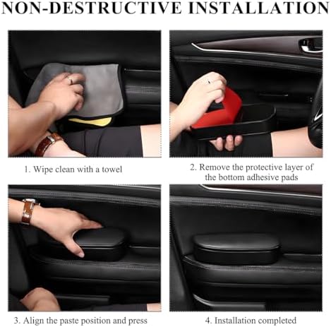 Yourkar Car Armrest Support Cover, Left Side Door Armrest Cushion Pad Extender - Image 6