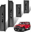 4PCS Door Sill Guards for Jeep Wrangler 2018-2025 2026 JL JLU & 2020-2026 by DWKJMYCP