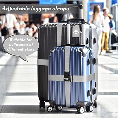Weewooday 8 Pcs Luggage Straps Suitcase Tags Set - Image 5