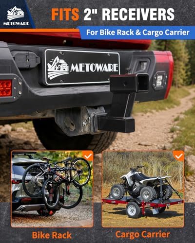 METOWARE Trailer Hitch Extender Fits 2" Receiver 6" Drop/Rise 7500 LBS GTW - Image 2