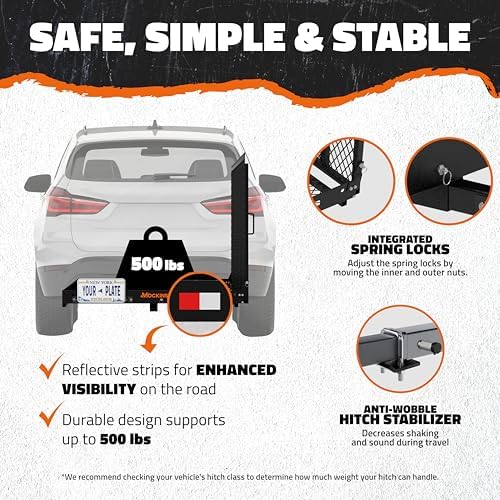 Mockins 500lb Capacity Trailer Hitch Cargo Carrier - Image 6