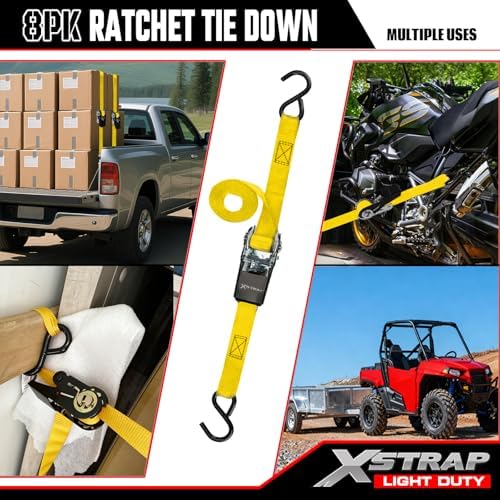 XSTRAP STANDARD 8-PK Ratchet Tie Down Straps - Image 3