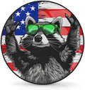 Spare Tire Cover for RV Trailer, American Flag Raccoon Tire Covers Universal by Unknown