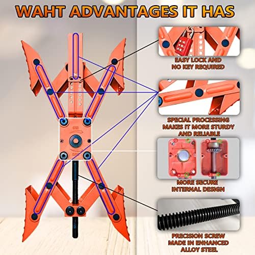 Camper X-Shaped Wheel Chock Stabilizer, 2 Sets RV Stabilizer Wheel Chock Scissor - Image 4