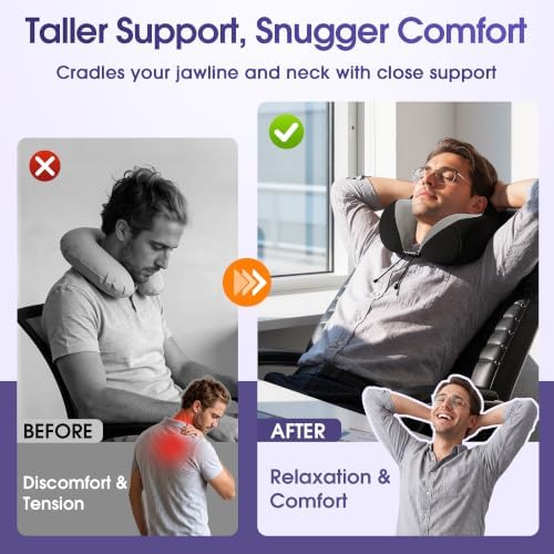 CloudBliss Neck Pillow for Airplanes, Memory Foam Travel Pillow - Image 6