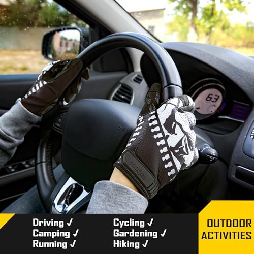 COOLJOB Mechanic Safety Work Gloves, Enhanced Anti-Slip Grip Tactical Gloves - Image 5