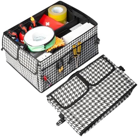Mandark Car Trunk Organizer, Collapsible Multi Compartment Vehicle Storage Box by Unknown