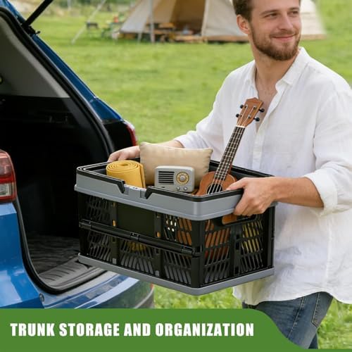 Foladable plastic baskets with handles 20L, collapsible crates - Image 5