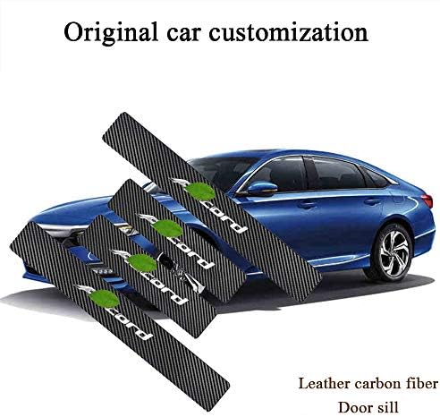 XITER For Honda Accord 2012-2025 2026 Carbon Fiber Leather Car Door Sill Scuff - Image 2