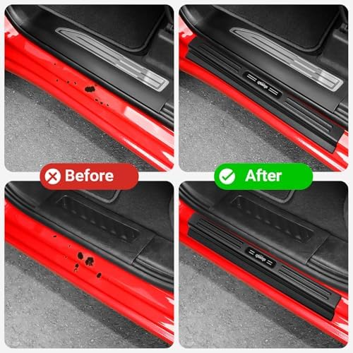 4PCS Door Sill Protector for 2019-2026 Chevy Silverado GMC Sierra 1500 Door - Image 5