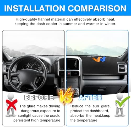 Autorder Dashboard Cover Mat for Honda CRV CR-V 2002-2006 Accessories Dash - Image 3