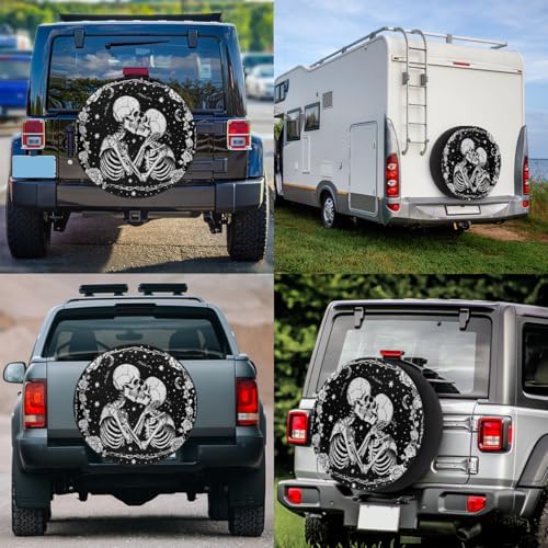 Pink Skull Spare Tire Cover Dust-Proof Wheel Protector - Image 6