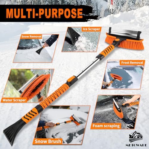 METOWARE 44'' Snow Brush and Ice Scrapers - Image 3
