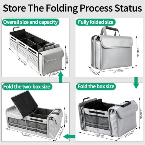 Car Trunk Organizer with Removable Cooler Bag - Image 4