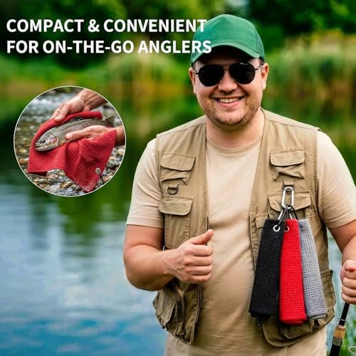 Fishing Towel with Clip, Golf Towel - Image 6