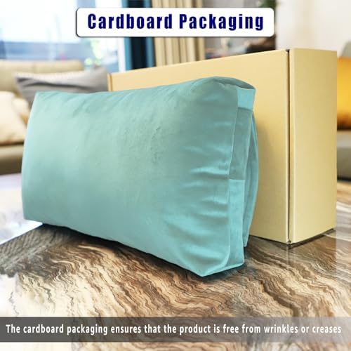 Velvet Recliner Headrest Pillow, Non-Slip Neck Support, Light Blue - Image 2