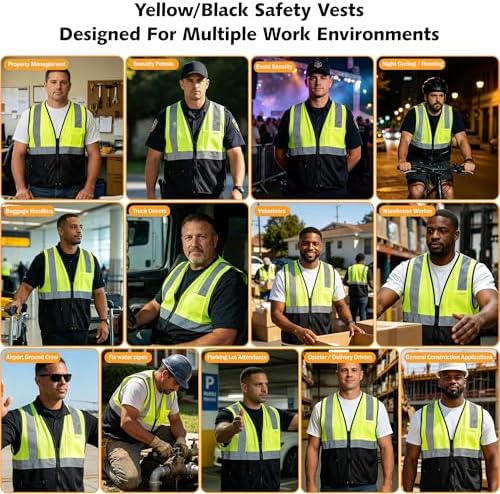 AYKRM 2 Pocket Mesh High Visibility Reflective Safety Vest - Image 6