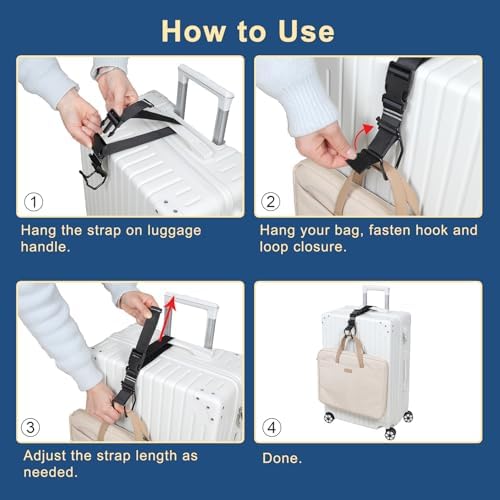 J Hook Luggage Strap, Add A Bag Carry On Hook, Hands-Free - Image 5