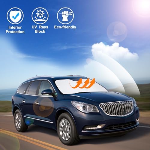Windshield Sun Shade for 2010-2017 Buick Enclave Accessories - Image 5