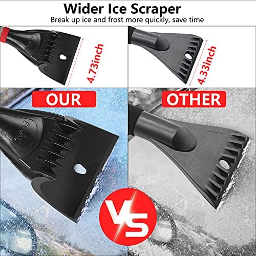 FOVAL 27" Snow Brush with Wider Ice Scraper, Snow Removal Car Brush with - Image 3