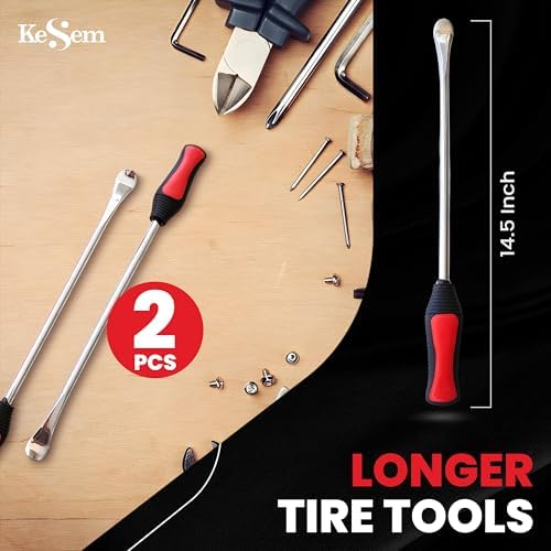 2 Pack 14.5" Tire Spoons Changing Tire Lever Tire Iron Bar Set Tire Repair Tool - Image 4