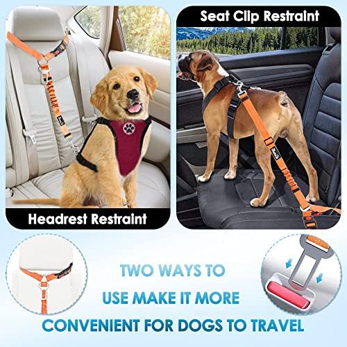Lukovee Dog Car Seat Belt, 2 Pack, Headrest Restraint - Image 6