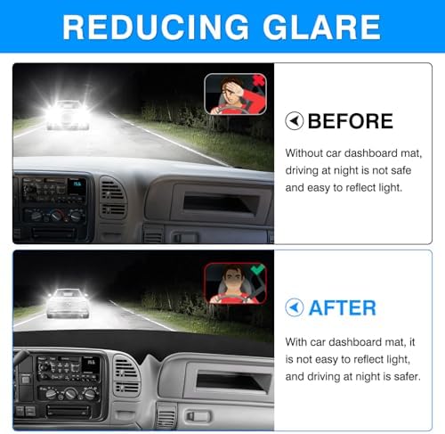 Autorder Dashboard Cover Mat for 1997-2000 Chevy Chevrolet Silverado/GMC Sierra - Image 4