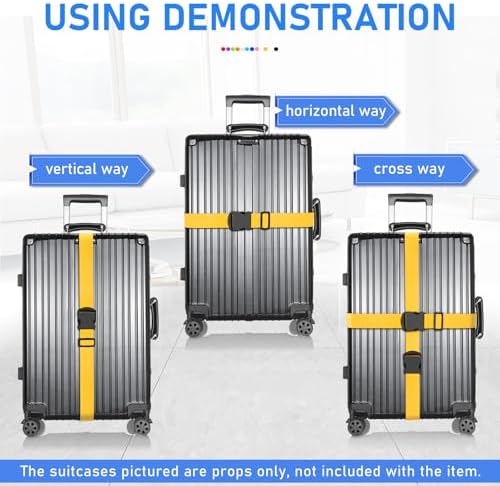 Personalised Luggage Straps for Suitcases, 6 Pieces - Image 4
