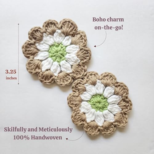 Cotton Car Coasters 2pc Car Cup Coasters Cute car Accessories - Image 5