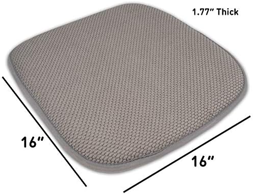 Sweet Home Collection Memory Foam Chair Cushion Honeycomb Pattern Solid Color - Image 4
