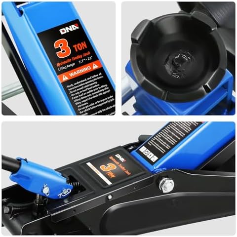 DNA Motoring 3 Ton Low Profile Floor Jack, 3 tons Capacity Fast Lift Hydraulic - Image 6