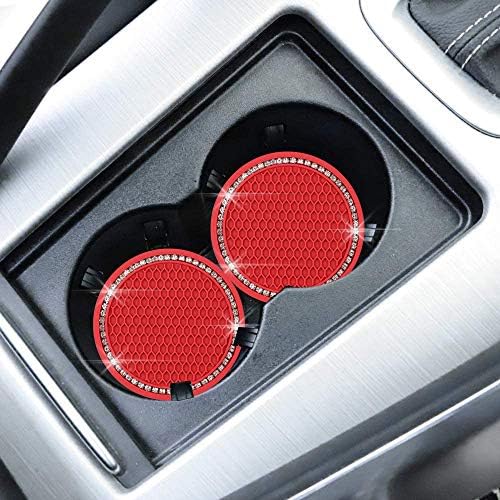 2 Pack Bling Car Cup Holder Coaster, 2.75 Inch Cup Holder Insert Mat - Image 3