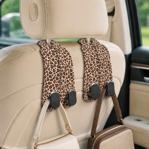 Cute Leopard Car Seat Back Storage Headrest Hooks - Image 5
