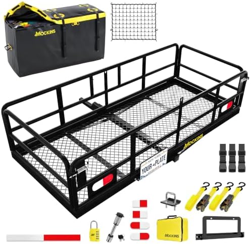 Mockins 60"x24"x14" High Rail Trailer Hitch Cargo Carrier by Mockins