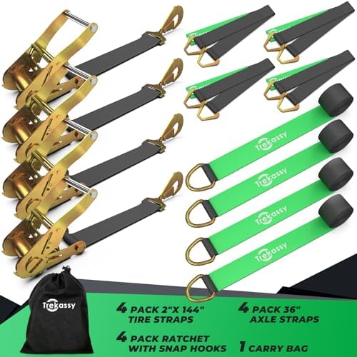 Trekassy 2in x 12ft Car Tie Down Straps - Image 2