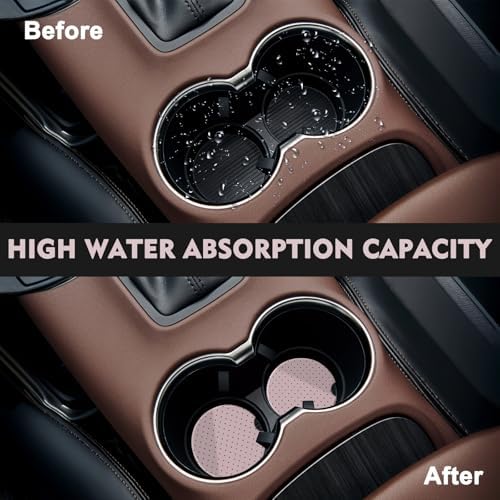 2 Pack Car Coasters for Cup Holders, Cute Car Accessories Interior - Image 2