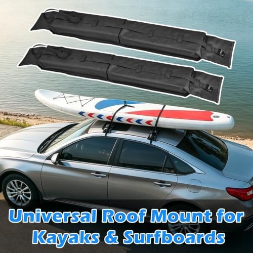 Roof Rack Pad for Kayak Surfboard SUP Canoe, 2 Pack Soft Pads - Image 3